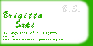 brigitta sapi business card